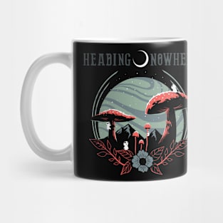 Heading Nowhere Blue/Red Planet Mug